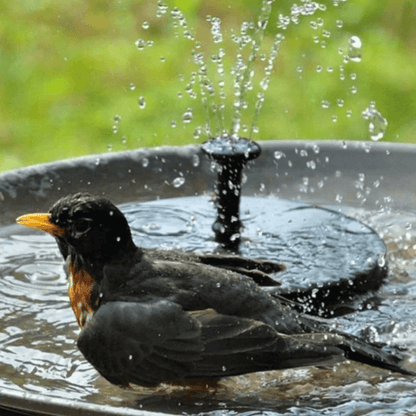 Belro solar-powered LED fountain with water feature and garden decorative elements, ideal for home and garden decor.