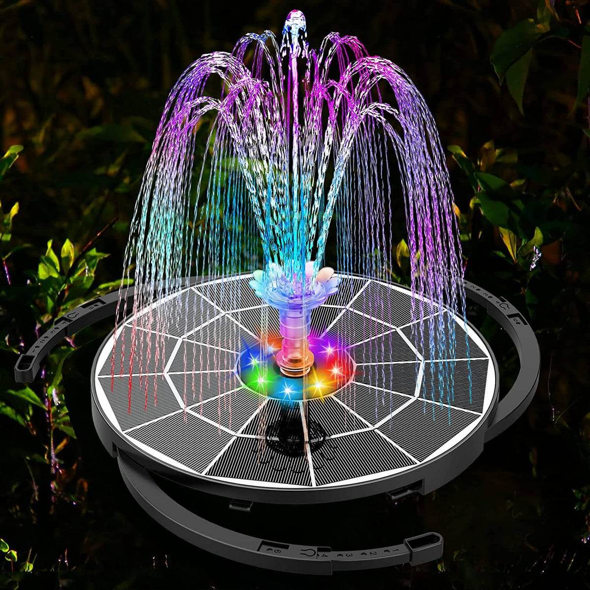 Belro LED solar energy fountain with water feature, suitable for home and garden decor, powered by solar energy, outdoor decoration