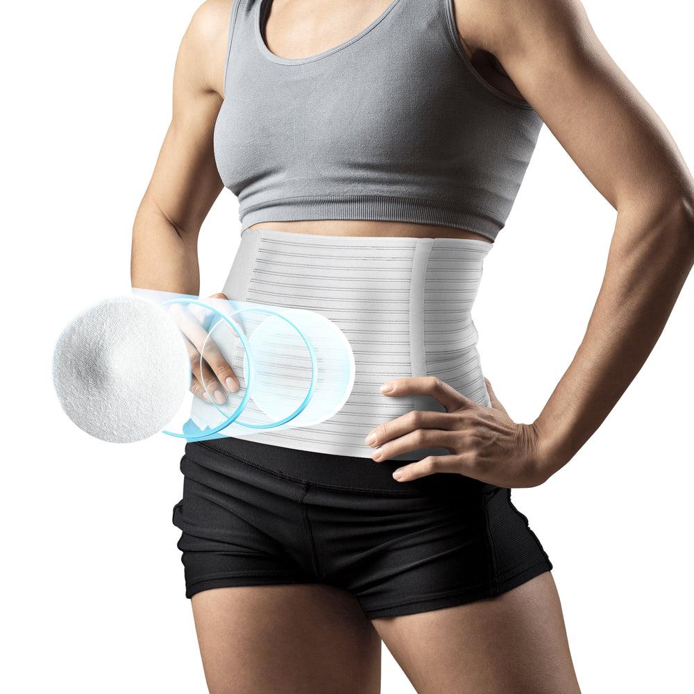 Belro umbilical and abdominal hernia support belt with padded design, adjustable for comfort and secure fit.