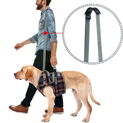 Mivoza orthopedic dog harness with adjustable straps, providing front and rear leg support, breathable and designed for pet mobility.