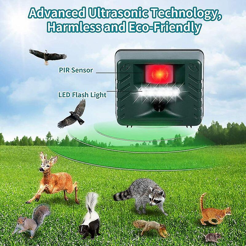 Belro ultrasonic bird repeller device designed for outdoor woodpecker control, with a compact, weather-resistant outdoor pest control unit.