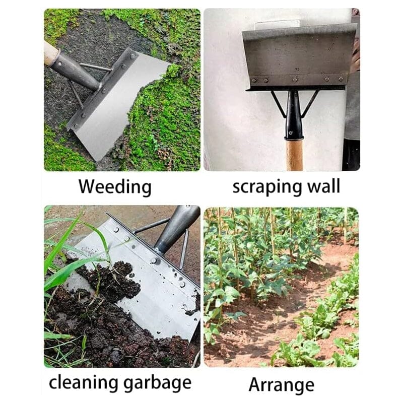 Belro multifunctional cleaning shovel for home and garden, outdoor garden tool with sturdy handle and wide scoop for versatile use.