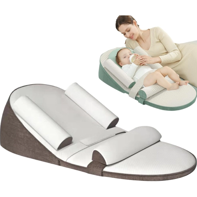 Belro baby wedge side sleeping pillow for newborns, designed to prevent reflux and prevent rolling in crib or bed.