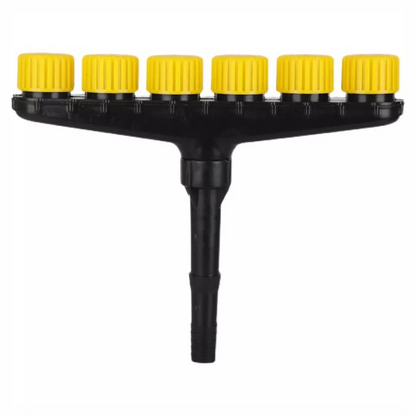 Belro powerful multipurpose garden atomizer nozzle attached to a garden hose, ideal for watering and outdoor garden tasks