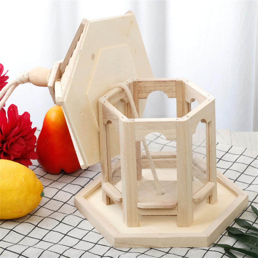 Belro wooden transparent bird feeder for home and garden decor, showcasing clear design with natural wood finish.