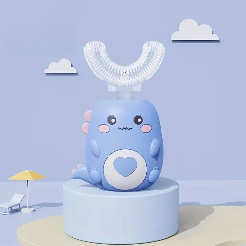 Belro 360° U-Shape Sonic Electric Toothbrush for Kids with colorful handle and compact design, suitable for children's oral care.