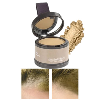 Belro Hair Root Concealer Powder in a compact container, showcasing the powder for quick root touch-ups and hair color blending.