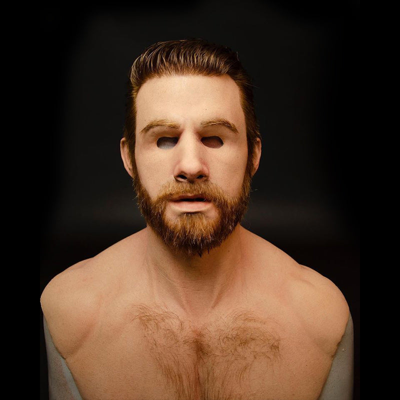 Realistic full face latex Halloween mask by BowLift, perfect for cosplay and costume wear, showing detailed facial features and design.