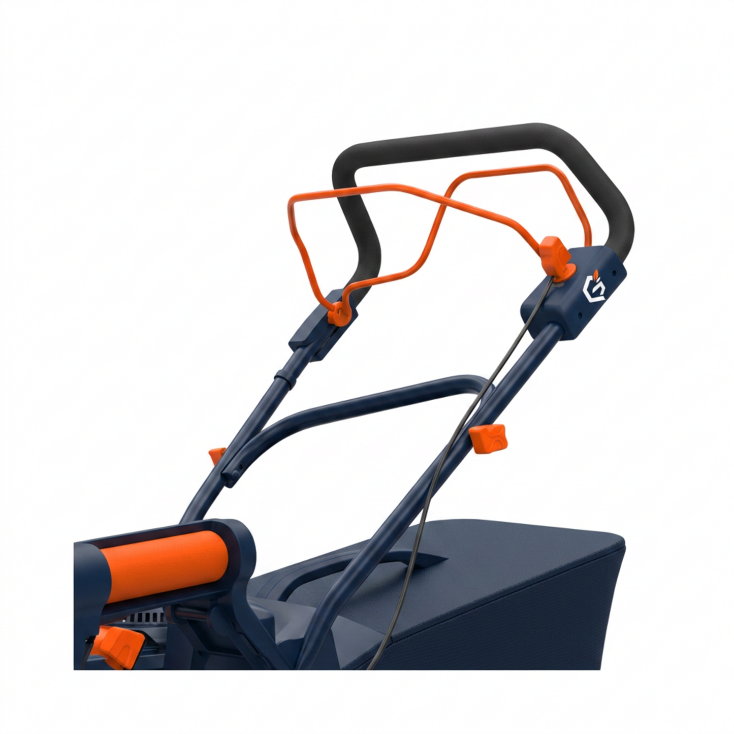 Red-colored GETDECO TurfMaster 20-inch 185cc 3-in-1 lawn mower with angled design and durable construction.
