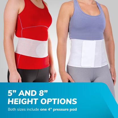 Belro abdominal hernia support belt with pad, adjustable belt for umbilical and abdominal hernia relief, shown in black.