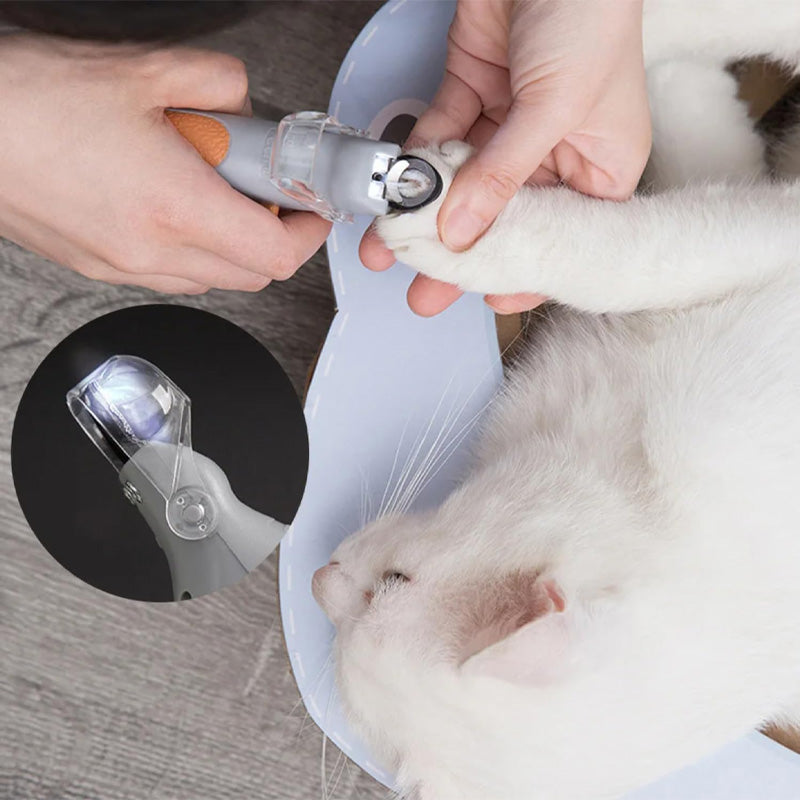 Mivoza pet nail clipper with LED light and replaceable stainless steel blade for safe and precise grooming.