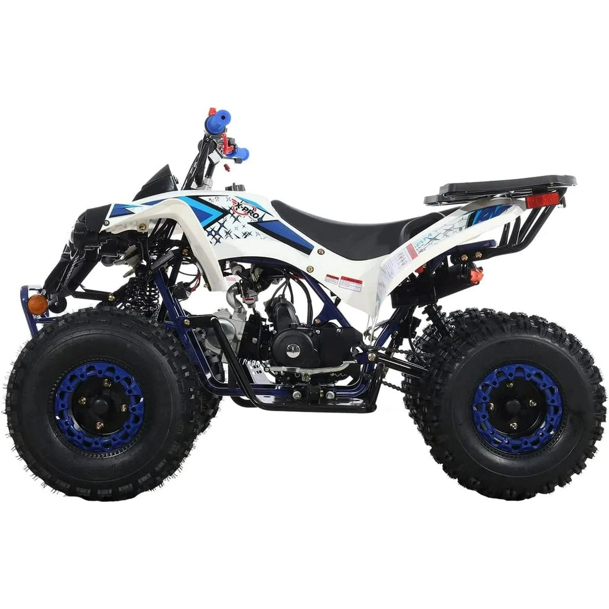 Casavibeo X-Pro 125cc gas-powered ATV with rugged tires and sporty design, suitable for off-road riding and outdoor adventures.