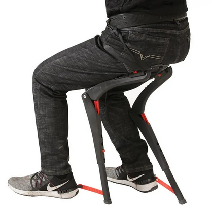 Belro portable wearable exoskeleton outdoor sports folding chair with adjustable straps and sturdy frame for outdoor seating.