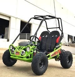 Blue Trailmaster Mini XRX+ 2-seater go-kart from Casavibeo, featuring a 163cc engine and Eagle Series design.