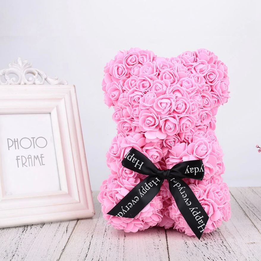 Belro men's clothing featuring a 10-inch Eternal Love Rose Flower Valentine's Teddy Bear gift.