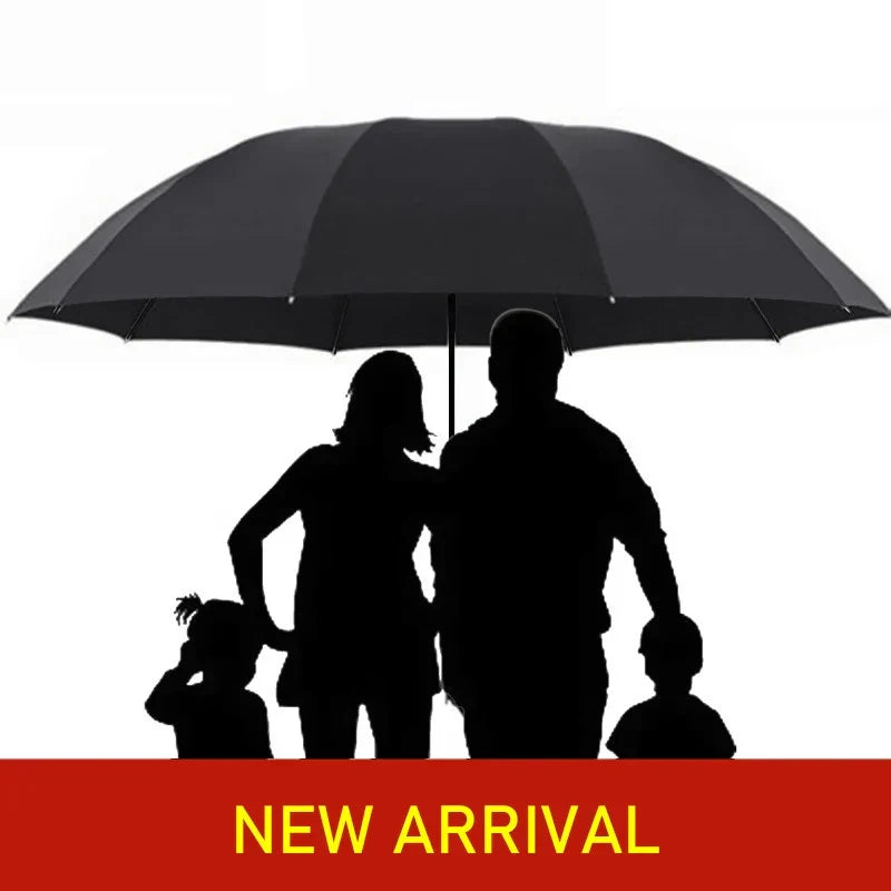 Belro super large folding umbrella open, showing sturdy canopy and handle, perfect for rain protection in accessories and umbrellas.