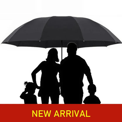 Belro super large folding umbrella open, showing sturdy canopy and handle, perfect for rain protection in accessories and umbrellas.