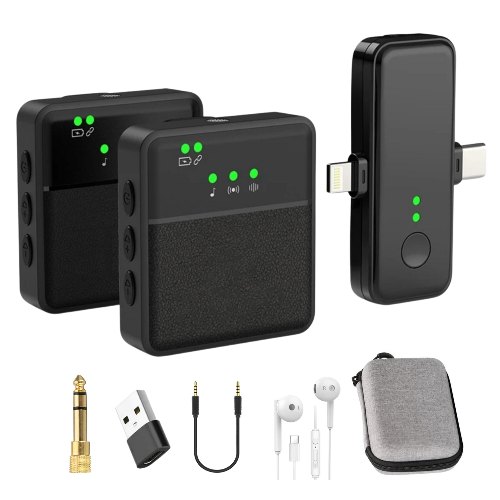 Belro wireless Bluetooth lavalier lapel microphone for clear audio recording, compact design, ideal for interviews and presentations.