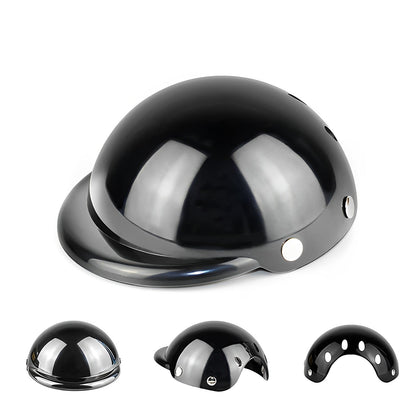 Belro dog motorcycle helmet with goggles, automotive accessory designed for pets, featuring a sleek helmet and protective goggles.