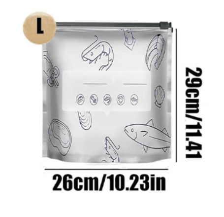 Reusable aluminum foil food storage bags from Mivoza, 200x, airtight, eco-friendly kitchen storage bags for food preservation