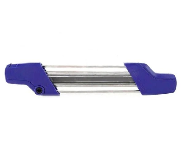 Casavibeo chainsaw sharpening file kit with round and flat files for 3/8″ and .404″ chains, metal chain sharpener tool.