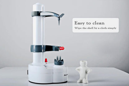 Belro fruit and vegetable peeler in use, showcasing its ergonomic handle and sharp blade for efficient peeling of produce.