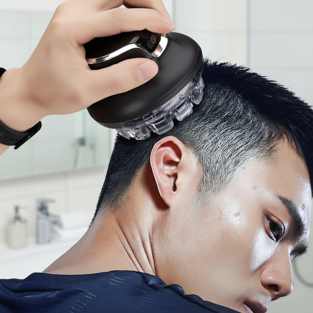 BowLift cordless hair clipper with T-blade for precision grooming, rechargeable design, shown with adjustable blades and ergonomic handle.