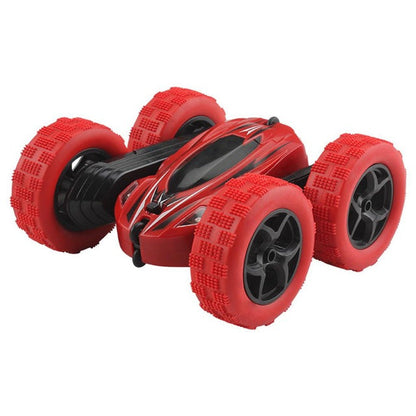 Belro High-Impact RC Stunt Car speeding on a track, showcasing durable automotive design and vibrant colors for stunt performance.