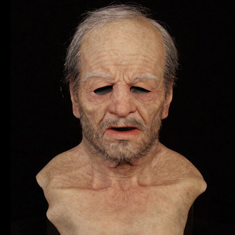 Realistic full face latex Halloween mask by BowLift, detailed costume mask with lifelike features for cosplay and spooky costumes.