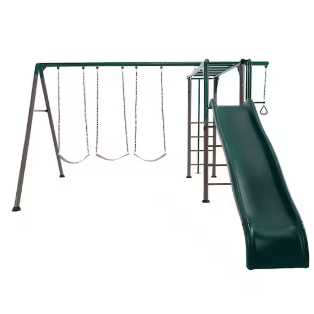 Casavibeo 9.5-foot heavy-duty outdoor porch swing set with sturdy frame and comfortable seating for outdoor relaxation.