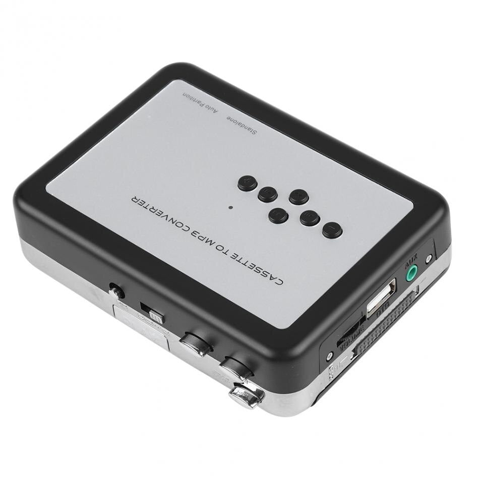 Belro cassette tape to USB converter device for digital audio transfer, portable electronics accessory with USB port and cassette slot.