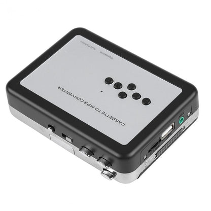 Belro cassette tape to USB converter device for digital audio transfer, portable electronics accessory with USB port and cassette slot.