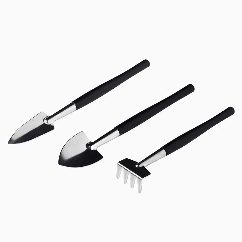 Casavibeo 16-piece mini garden tools set for succulents and bonsai, including trowels, pruning scissors, and planting tools.