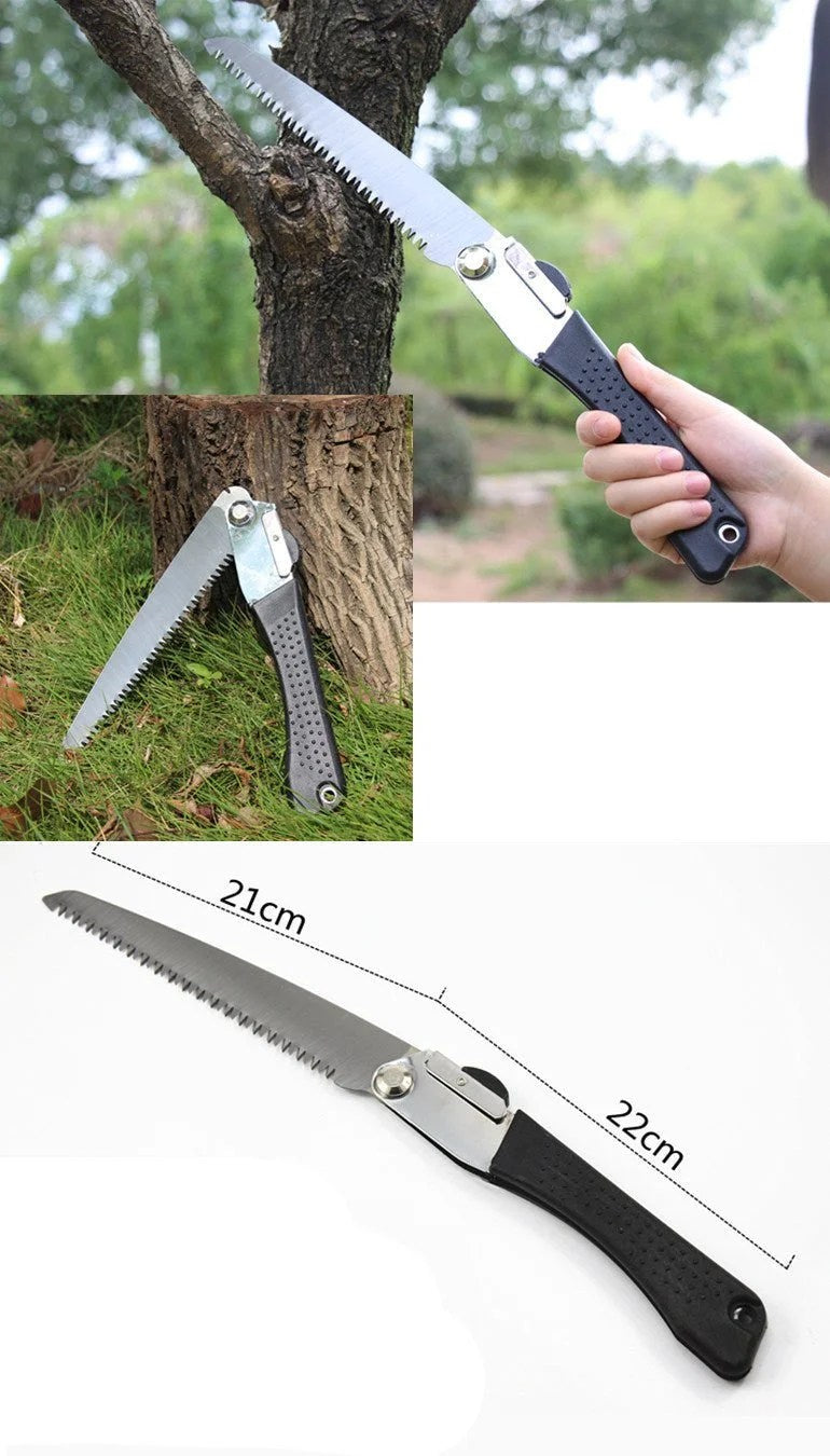Casavibeo camping outdoor garden fruit tree hacksaw tool for gardening and tree pruning, with a sturdy handle and sharp blade.
