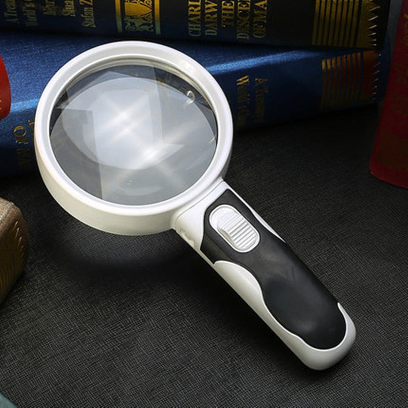 Belro optical magnifying glass for electronics and optics, with a clear lens and ergonomic handle for detailed viewing.