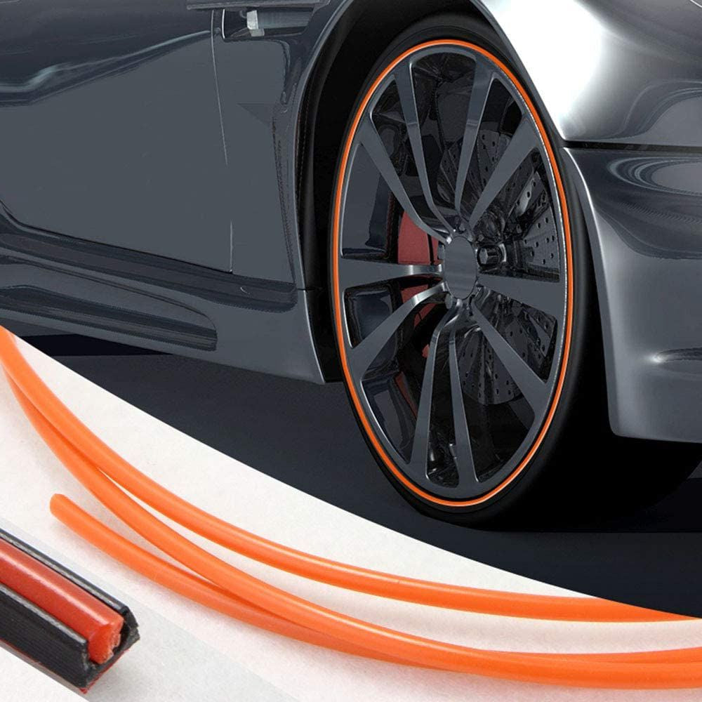 Belro Pro Wheel Rim Protector for outdoor use, showing a close-up of the protective rim guard on a vehicle wheel.