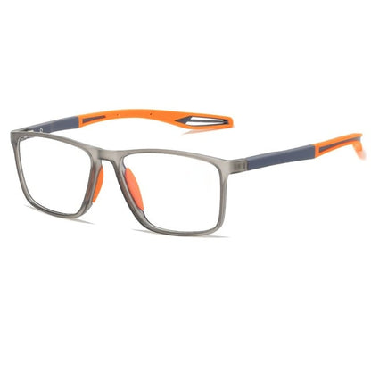 Unisex BowLift Sandsberg20250613 ultralight multifocal reading glasses with near and far vision correction, showing clear lenses and sleek frame.