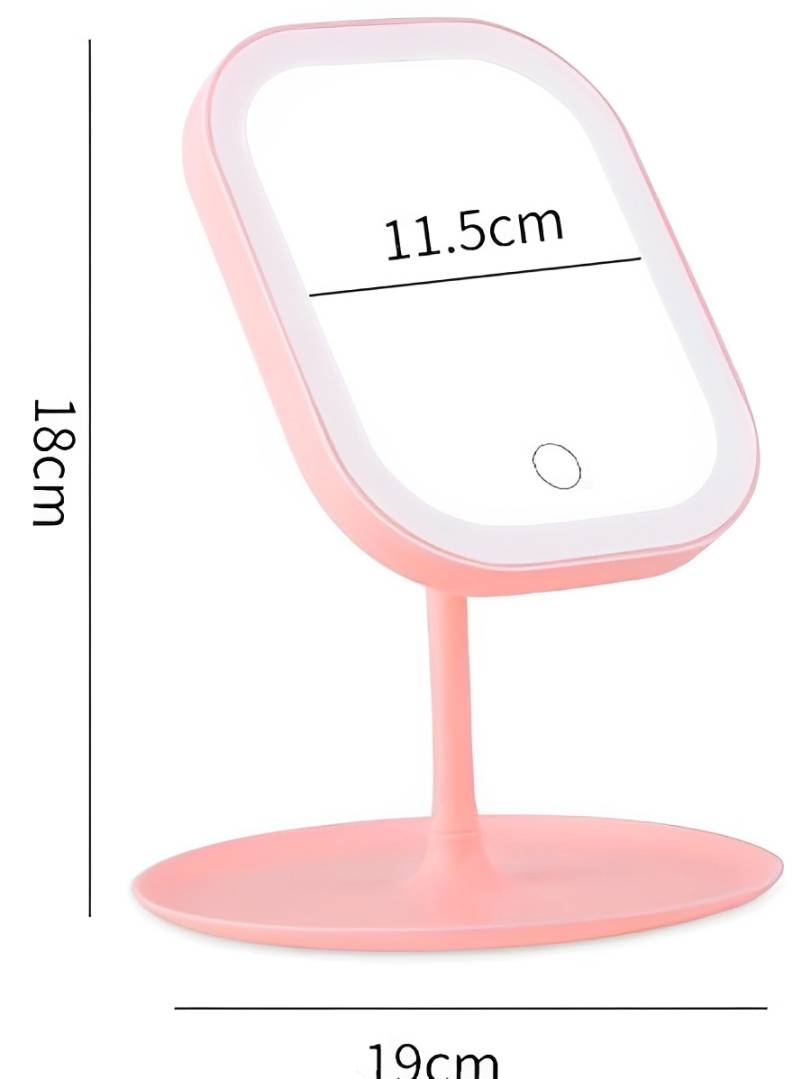 Belro portable makeup mirror with built-in lights, compact design, and reflective surface for beauty and makeup application.