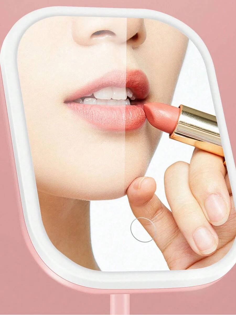 Belro portable makeup mirror with built-in lights, compact beauty accessory for precise makeup application and grooming.