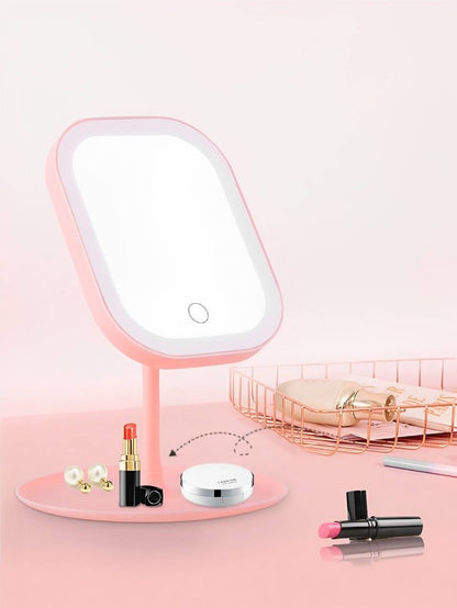 Belro portable makeup mirror with built-in lights, compact and stylish for beauty and makeup application.
