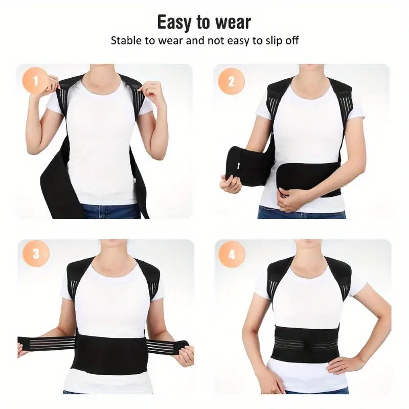 Belro back brace for back pain, adjustable suspenders accessory providing support and relief for lower back discomfort.