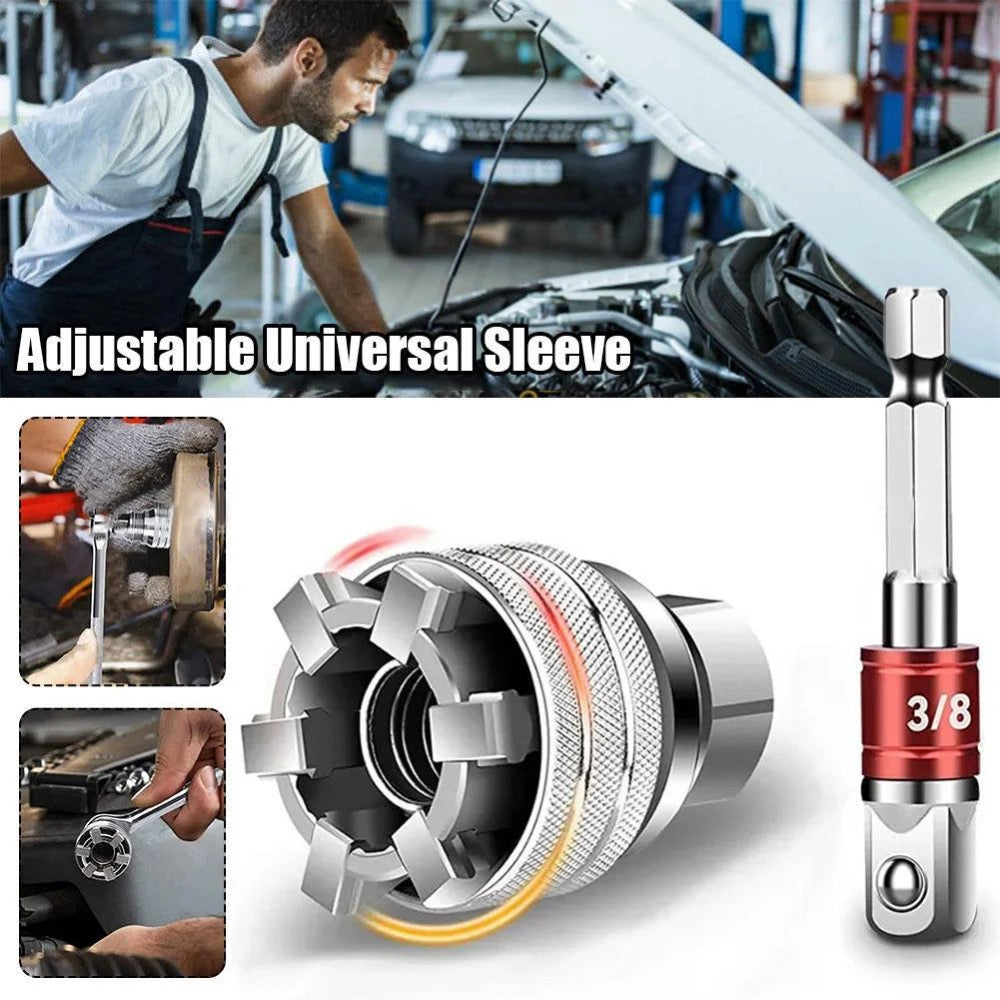 Belro universal socket wrench tool suitable for clothing repair, displayed with multiple socket sizes on a white background.