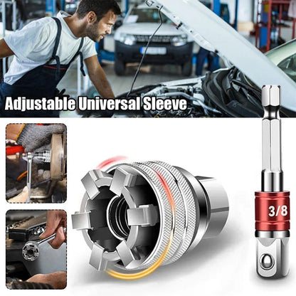 Belro universal socket wrench tool suitable for clothing repair, displayed with multiple socket sizes on a white background.