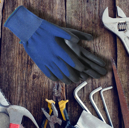 Pair of Belro work gloves made of durable material, designed for safety and protection during manual tasks.