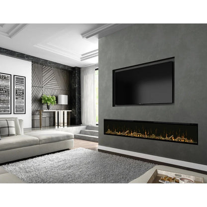 Built-in Casavibeo Dimplex IgniteXL 60-inch linear electric fireplace with modern glass and flame display.