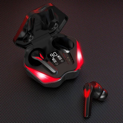Belro wireless gaming earphones with microphone, compact earbuds for PC gaming, featuring a sleek design and in-ear fit.