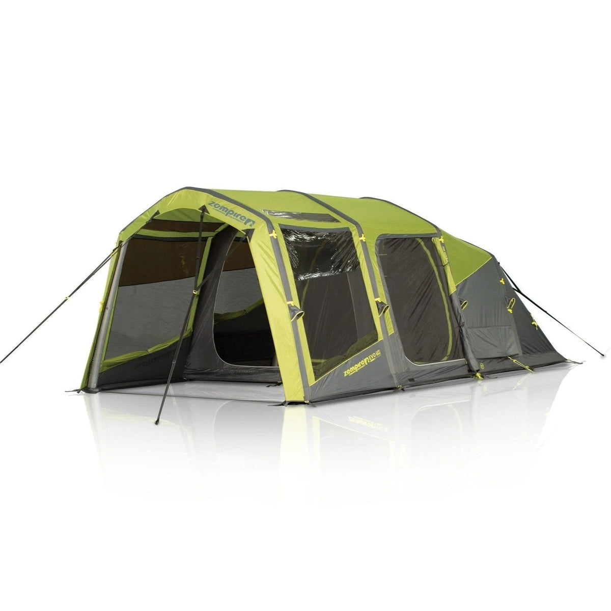 Casavibeo Zempire Evo TM V2 Air Tent set up outdoors, showing durable fabric, inflatable frame, and spacious interior for camping.