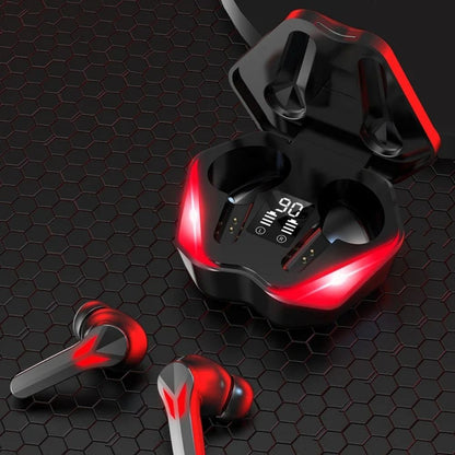 Belro wireless gaming earphones with microphone, in-ear headphones for PC gaming, featuring a sleek design and built-in mic.