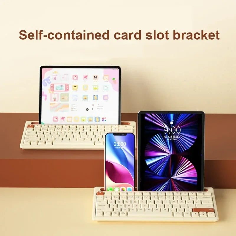 Wireless Bluetooth tablet keyboard by Belro, featuring a compact design with keys for easy typing on electronic devices.