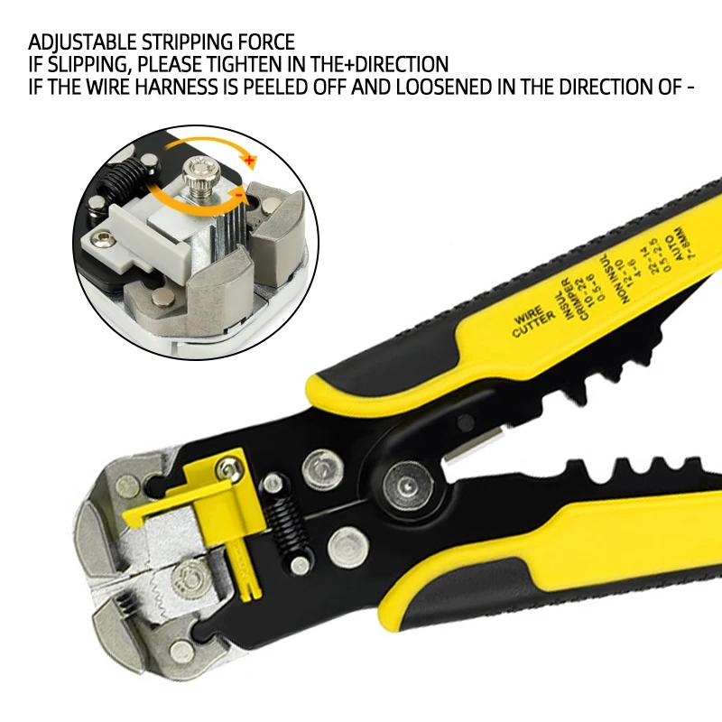 Belro automatic wire stripper and cable cutter tool with ergonomic handle, designed for efficient electrical work.